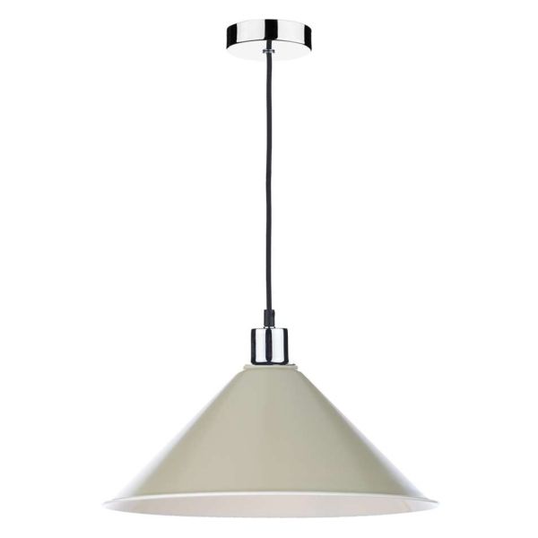 Підвісний світильник Dar Lighting SP62 + KIN6501 Kinsley 1 Light E27 Suspension Polished Chrome