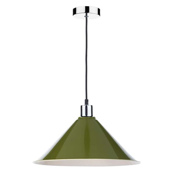 Підвісний світильник Dar Lighting SP62 + KIN6524 Kinsley 1 Light E27 Suspension Polished Chrome