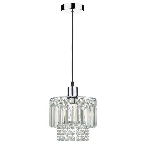 Lampa wisząca Dar Lighting SP62 + KYL6550 Kyla 1 Light E27 Suspension Polished Chrome