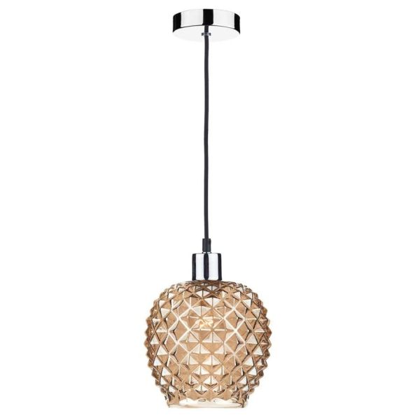 Підвісний світильник Dar Lighting SP62 + MOS6535 Mosaic 1 Light E27 Suspension Polished Chrome