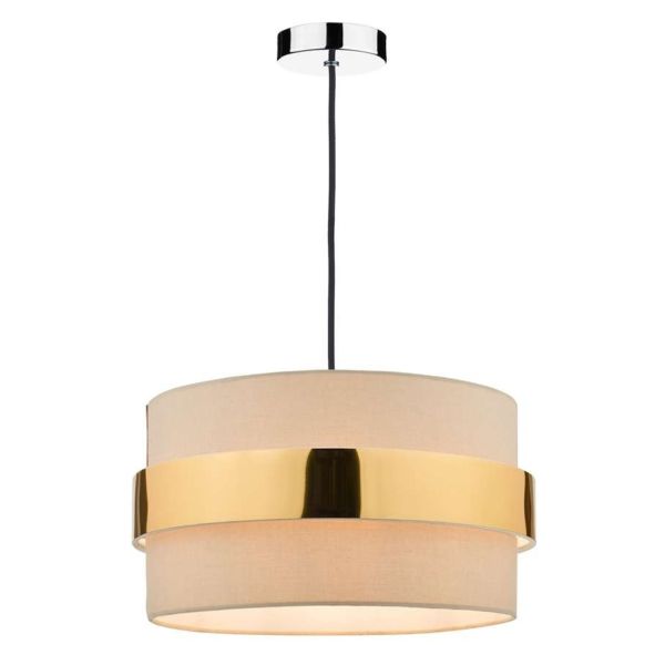 Підвісний світильник Dar Lighting SP62 + OKI6529 1 Light E27 Suspension Polished Chrome