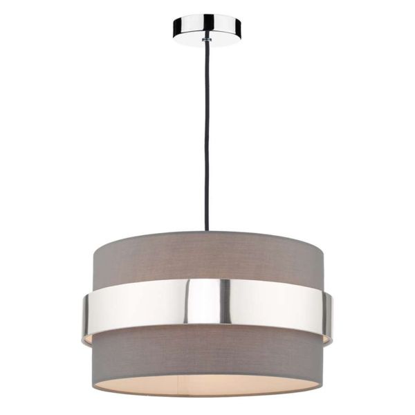 Підвісний світильник Dar Lighting SP62 + OKI6539 1 Light E27 Suspension Polished Chrome