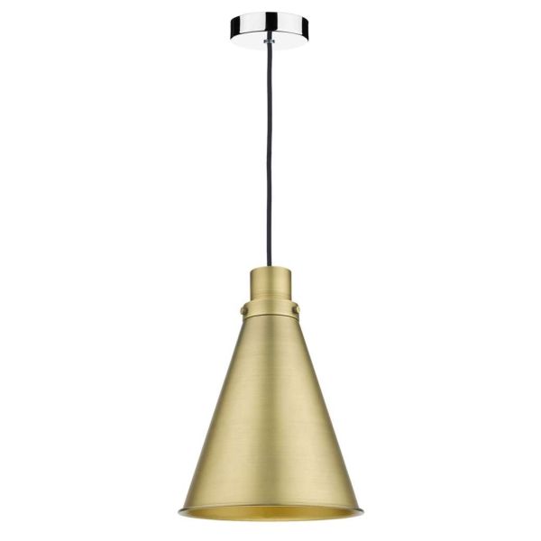 Підвісний світильник Dar Lighting SP62 + POT8642 Potter 1 Light E27 Suspension Polished Chrome