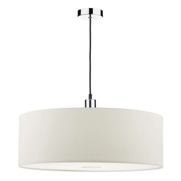 Підвісний світильник Dar Lighting SP62 + RON862 Ronda 1 Light E27 Suspension Polished Chrome