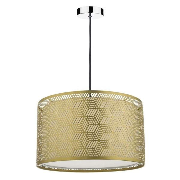 Підвісний світильник Dar Lighting SP62 + TIN6535 Tino 1 Light E27 Suspension Polished Chrome