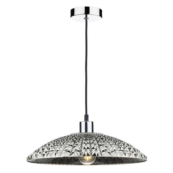 Підвісний світильник Dar Lighting SP62 + YAT6510 Yatima 1 Light E27 Suspension Polished Chrome