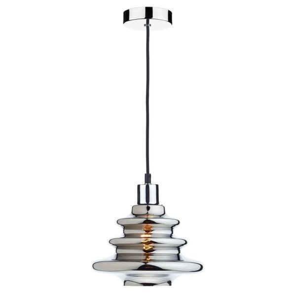 Підвісний світильник Dar Lighting SP62 + ZEP6550 Zephyr 1 Light E27 Suspension Polished Chrome