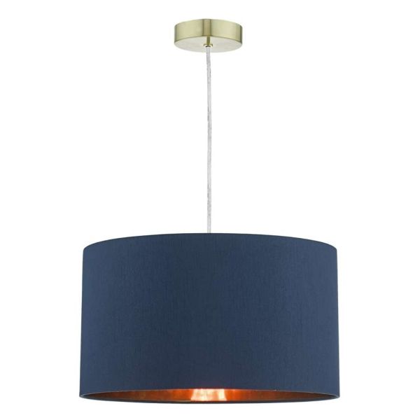 Lampa wisząca Dar Lighting SP63 + TIM6523 Timon 1 Light Satin Brass E27 Suspension With Clear Cable