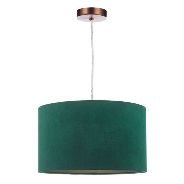 Lampa wisząca Dar Lighting SP64 + AKA6524 Akavia 1 Light Aged Copper E27 Suspension With Clear Cable