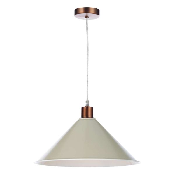 Lampa wisząca Dar Lighting SP64 + KIN6501 Kinsley 1 Light Aged Copper E27 Suspension With Clear Cable