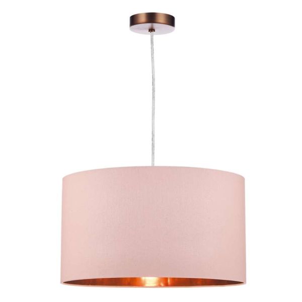 Lampa wisząca Dar Lighting SP64 + TIM6503 Timon 1 Light Aged Copper E27 Suspension With Clear Cable