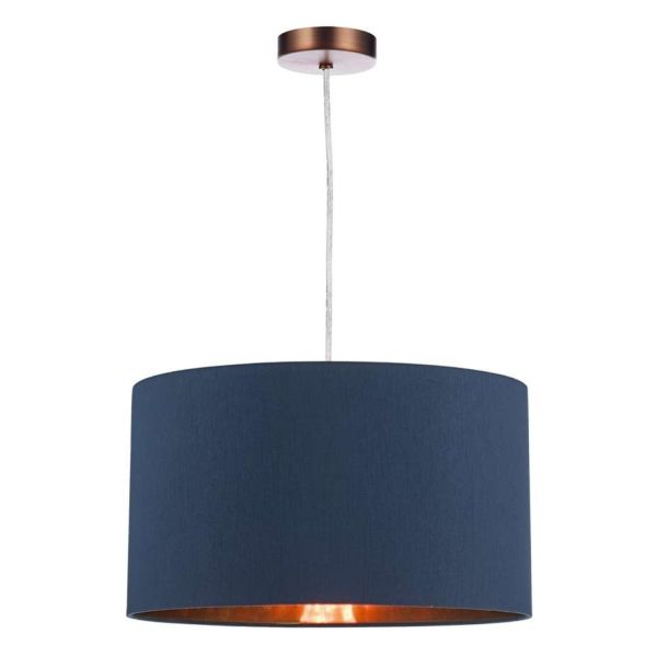 Lampa wisząca Dar Lighting SP64 + TIM6523 Timon 1 Light Aged Copper E27 Suspension With Clear Cable