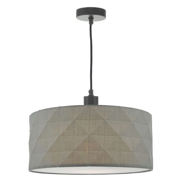 Підвісний світильник Dar Lighting SP6522 + AIS6539 Aisha 1 Light E27 Suspension Matt Black And Bronze