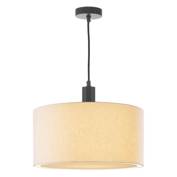 Підвісний світильник Dar Lighting SP6522 + EDW6533 Edward 1 Light E27 Suspension Matt Black And Bronze