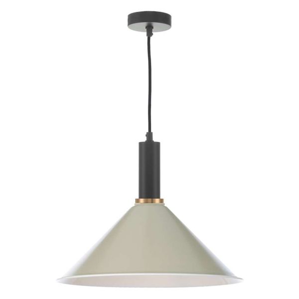 Підвісний світильник Dar Lighting SP6522 + KIN6501 Kinsley 1 Light E27 Suspension Matt Black And Bronze