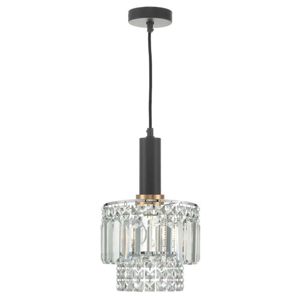 Підвісний світильник Dar Lighting SP6522 + KYL6550 Kyla 1 Light E27 Suspension Matt Black And Bronze