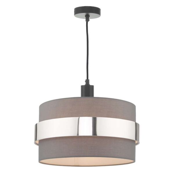 Підвісний світильник Dar Lighting SP6522 + OKI6539 1 Light E27 Suspension Matt Black And Bronze