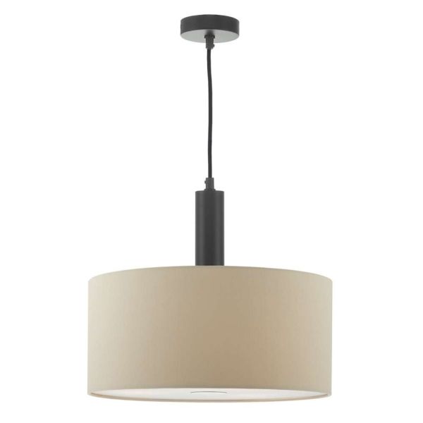 Підвісний світильник Dar Lighting SP6522 + RON6529 Ronda 1 Light E27 Suspension Matt Black And Bronze