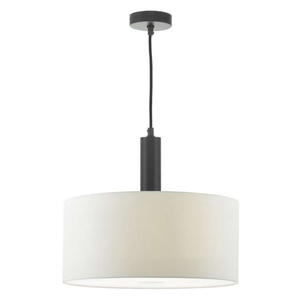 Підвісний світильник Dar Lighting SP6522 + RON652 Ronda 1 Light E27 Suspension Matt Black And Bronze