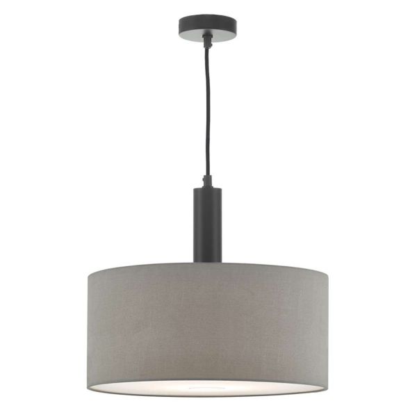 Підвісний світильник Dar Lighting SP6522 + RON6539 Ronda 1 Light E27 Suspension Matt Black And Bronze