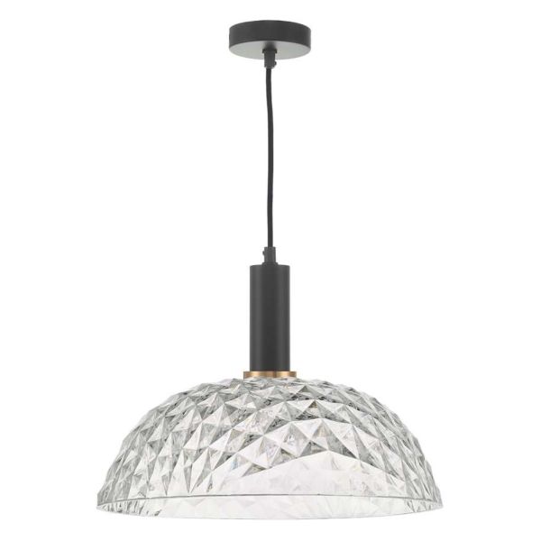 Lampa wisząca Dar Lighting SP6522 + TOB8608 Tobin 1 Light E27 Suspension Matt Black And Bronze