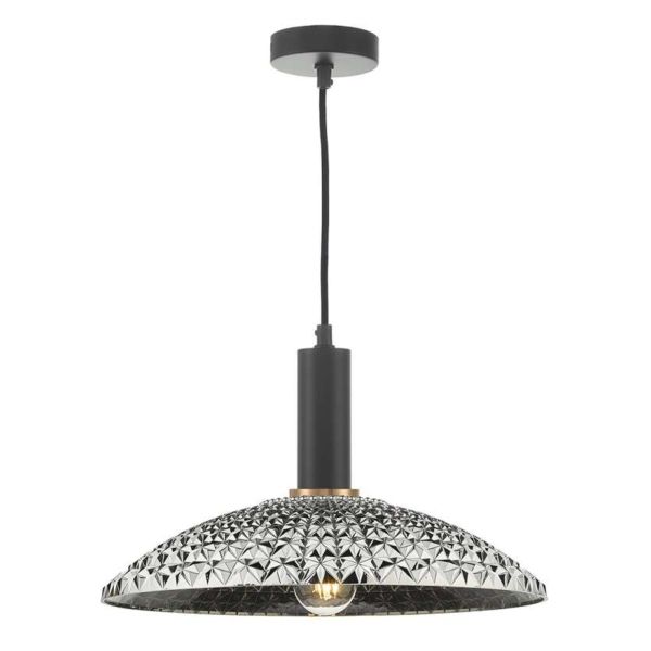 Підвісний світильник Dar Lighting SP6522 + YAT6510 Yatima 1 Light E27 Suspension Matt Black And Bronze