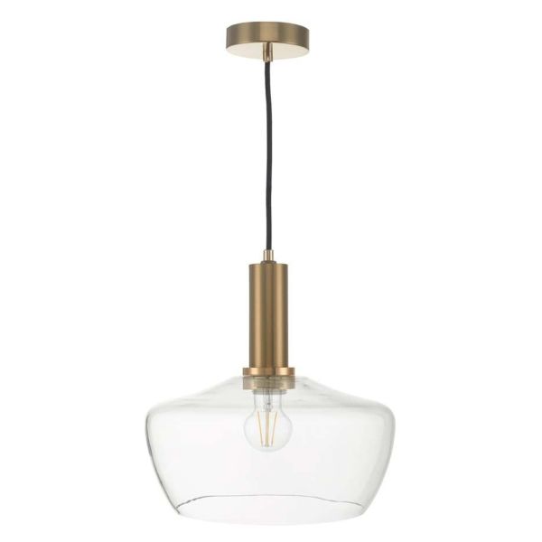 Lampa wisząca Dar Lighting SP6563 + FID6508 Fidella 1 Light Suspension Bronze