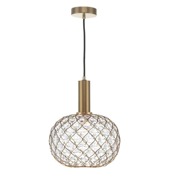 Lampa wisząca Dar Lighting SP6563 + JUA6535 Juanita 1 Light Suspension Bronze