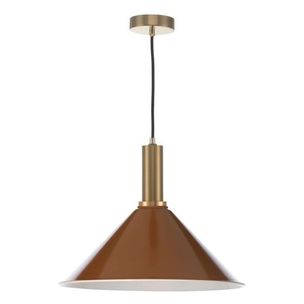 Lampa wisząca Dar Lighting SP6563 + KIN6531 Kinsley 1 Light Suspension Bronze