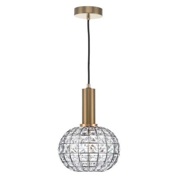 Lampa wisząca Dar Lighting SP6563 + LET6550 Letitia 1 Light Suspension Bronze