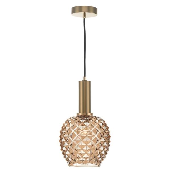 Підвісний світильник Dar Lighting SP6563 + MOS6535 Mosaic 1 Light Suspension Bronze