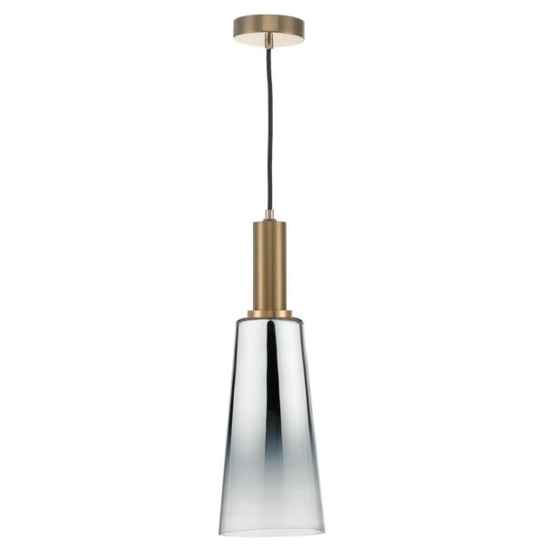 Lampa wisząca Dar Lighting SP6563 + SMO6550 Smokey 1 Light Suspension Bronze