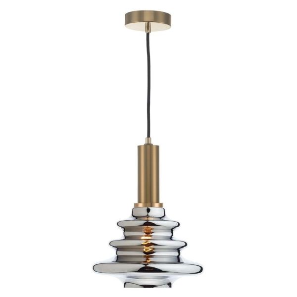 Lampa wisząca Dar Lighting SP6563 + ZEP6550 Zephyr 1 Light Suspension Bronze