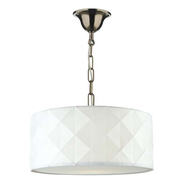 Підвісний світильник Dar Lighting SP6575 + AIS652 Aisha 1 Light Antique Brass E27 Suspension With Chain