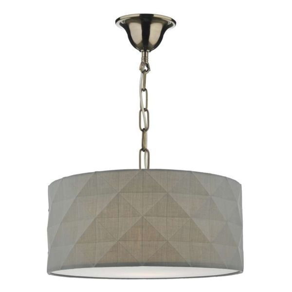 Підвісний світильник Dar Lighting SP6575 + AIS6539 Aisha 1 Light Antique Brass E27 Suspension With Chain