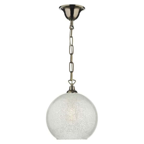 Lampa wisząca Dar Lighting SP6575 + JAN652 Janna 1 Light Antique Brass E27 Suspension With Chain