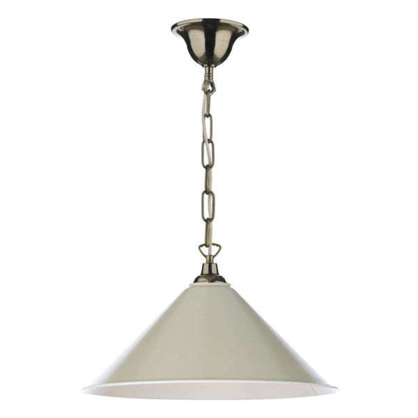 Lampa wisząca Dar Lighting SP6575 + KIN6501 Kinsley 1 Light Antique Brass E27 Suspension With Chain