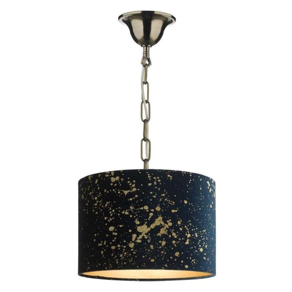 Lampa wisząca Dar Lighting SP6575 + OXI6523 1 Light Antique Brass E27 Suspension With Chain