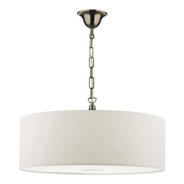 Підвісний світильник Dar Lighting SP6575 + RON862 Ronda 1 Light Antique Brass E27 Suspension With Chain