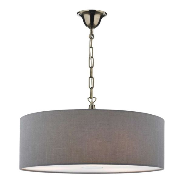 Підвісний світильник Dar Lighting SP6575 + RON8639 Ronda 1 Light Antique Brass E27 Suspension With Chain