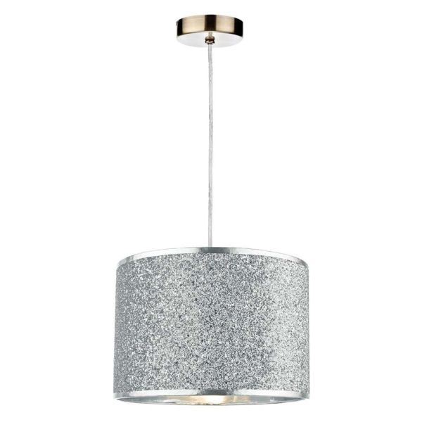 Підвісний світильник Dar Lighting SP67 + BIS6532 Bistro 1 Light Antique Brass E27 Suspension With Clear Cable