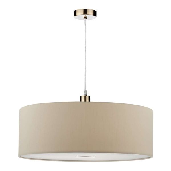 Підвісний світильник Dar Lighting SP67 + RON8629 Ronda 1 Light Antique Brass E27 Suspension With Clear Cable