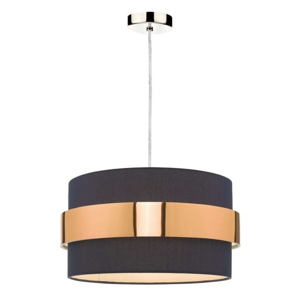 Підвісний світильник Dar Lighting SP68 + OKI6523 1 Light Satin Chrome E27 Suspension With Clear Cable