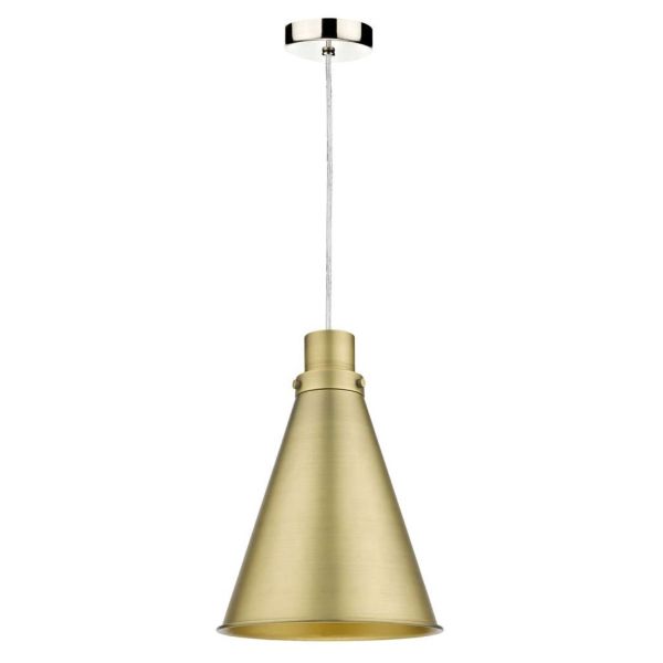 Lampa wisząca Dar Lighting SP68 + POT8642 Potter 1 Light Satin Chrome E27 Suspension With Clear Cable