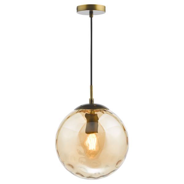 Підвісний світильник Dar Lighting SP70-RIP8820 Ripple Pendant Bronze and Champagne Glass