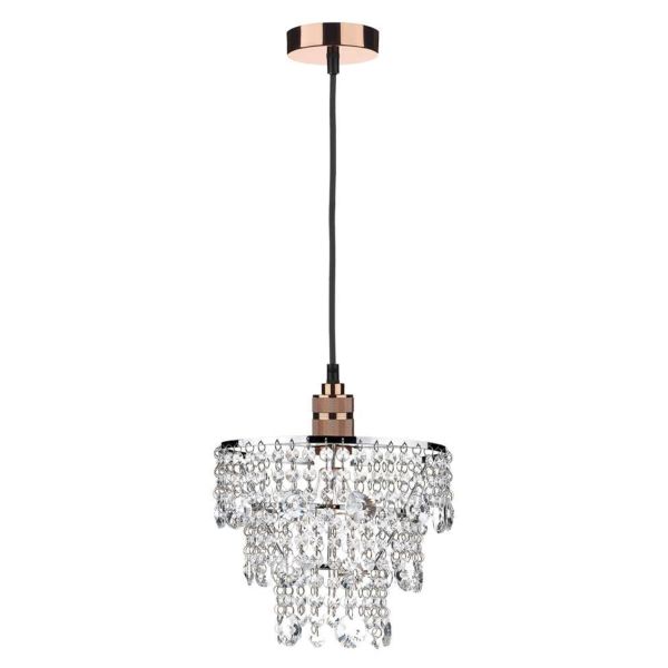 Lampa wisząca Dar Lighting SP8664 + CYB6550 Cybil 1 Light E27 Decorative Suspension Copper