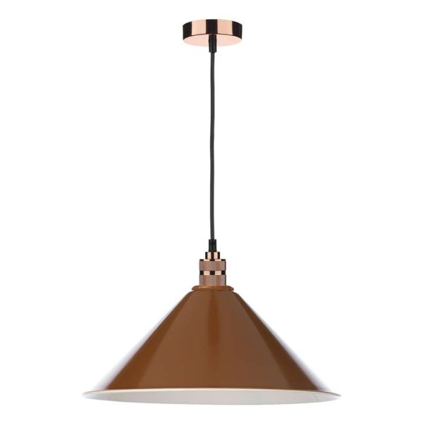 Lampa wisząca Dar Lighting SP8664 + KIN6531 Kinsley 1 Light E27 Decorative Suspension Copper