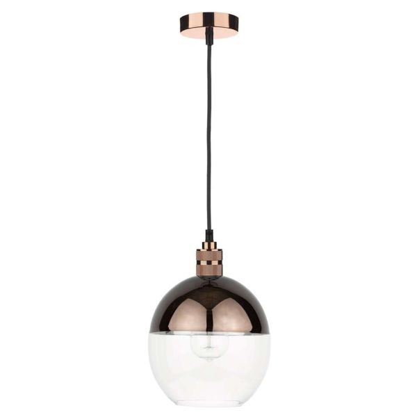 Lampa wisząca Dar Lighting SP8664 + RUE6563 1 Light E27 Decorative Suspension Copper