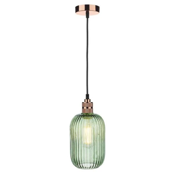 Підвісний світильник Dar Lighting SP8664 + SAW6524 Sawyer 1 Light E27 Decorative Suspension Copper