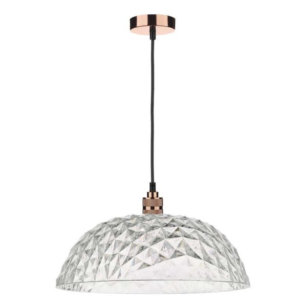 Підвісний світильник Dar Lighting SP8664 + TOB8608 Tobin 1 Light E27 Decorative Suspension Copper